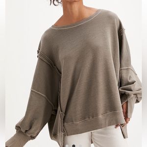 Free people oversized Camden Sweatshirt Size XS